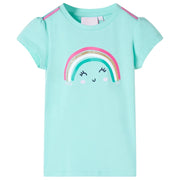 Maglietta da Bambina Menta Chiaro 104cod mxl 85217