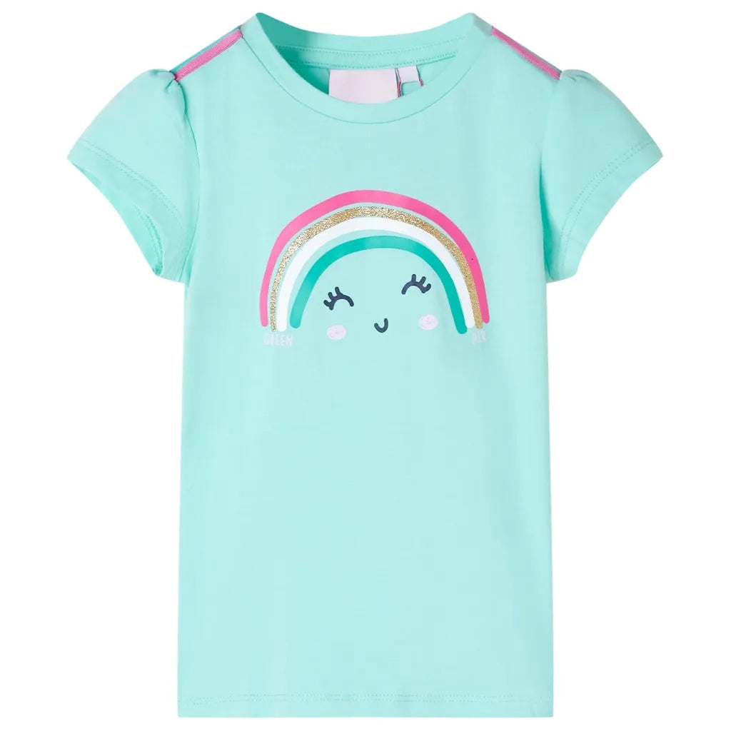 Maglietta da Bambina Menta Chiaro 104cod mxl 85217