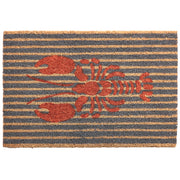 Zerbino di benvenuto in fibra di cocco antiscivolo 40 x 60 cm con retro in PVC motivo a aragosta multicolore