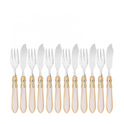 ALADDIN Ghiera Dorata, Posate Set 12 pz Pesce, Scatola