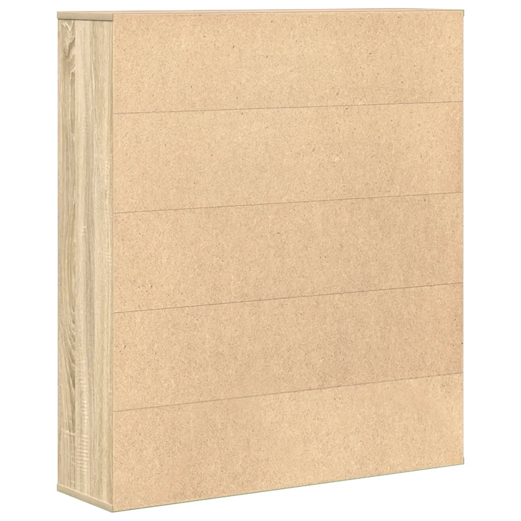 Libreria Rovere Sonoma 89x24x101,5 cm in Legno Multistrato 860402