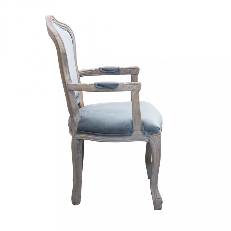 Set di 2 POLTRONE CHARLENE IN VELLUTO GRIGIO