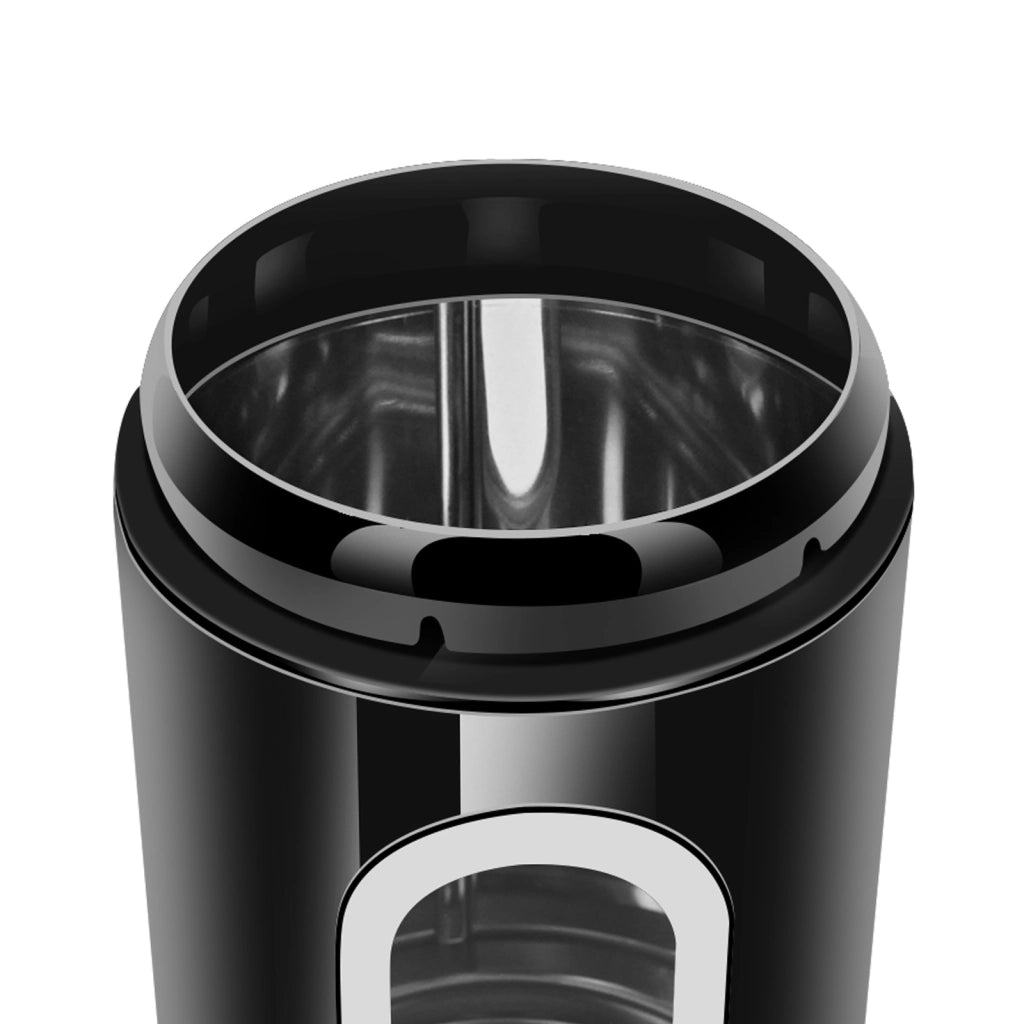 Set 3 Scatole Impilabili per Caffè Zucchero Finestra Trasparente Ermetiche Nero Cheffinger