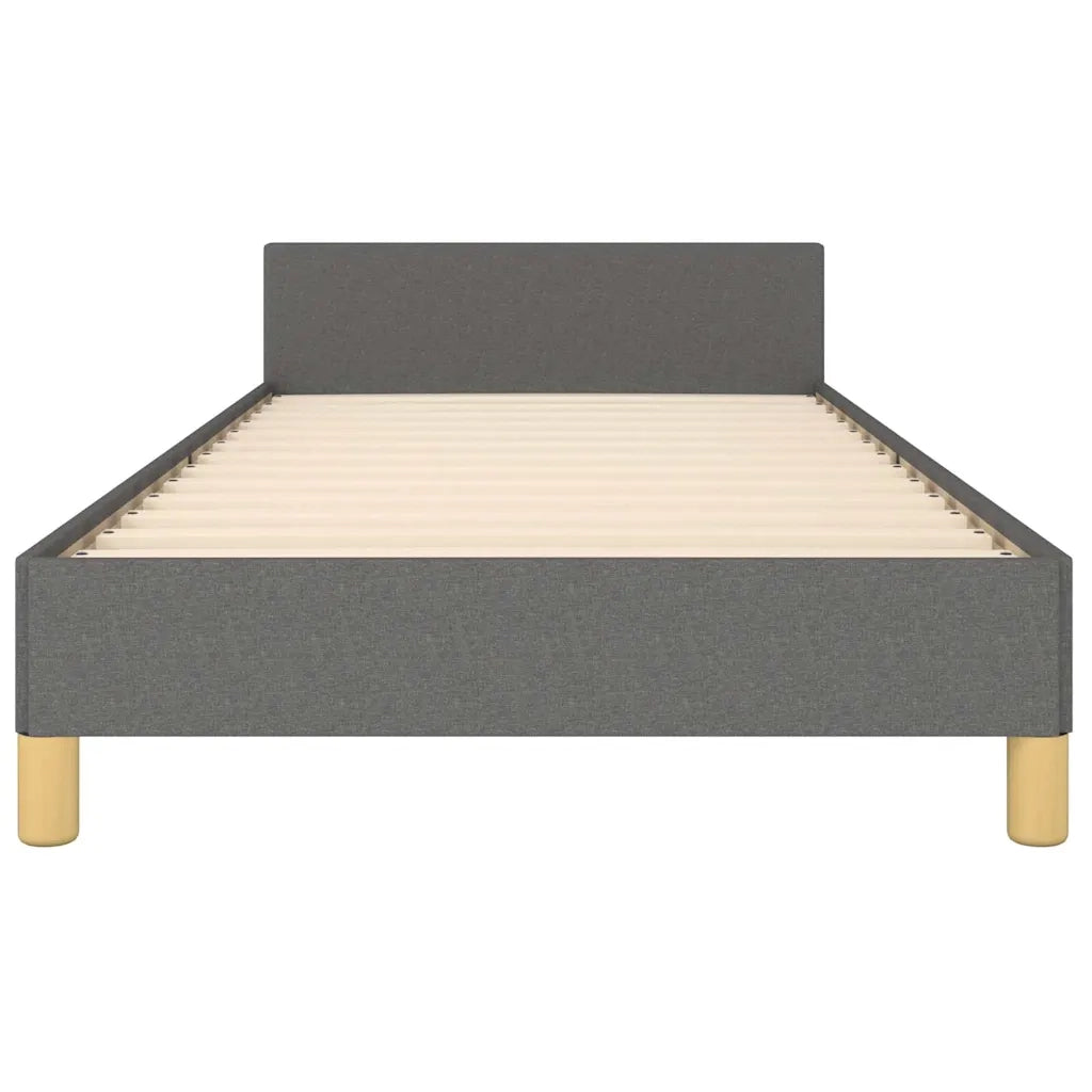 Giroletto senza Materasso Grigio Scuro 90x190 cm Tessuto 347376