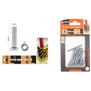 Trade Shop - Set 14pz Viti Vite Testa A Croce Tonda 4 X 40mm Con Dadi Dado Esagonale M4 90964 -