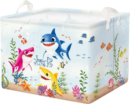 Cubo di conservazione per animali acquatici per cameretta dei bambini - blu acqua, rettangolare, impermeabile, 40x30x30cm