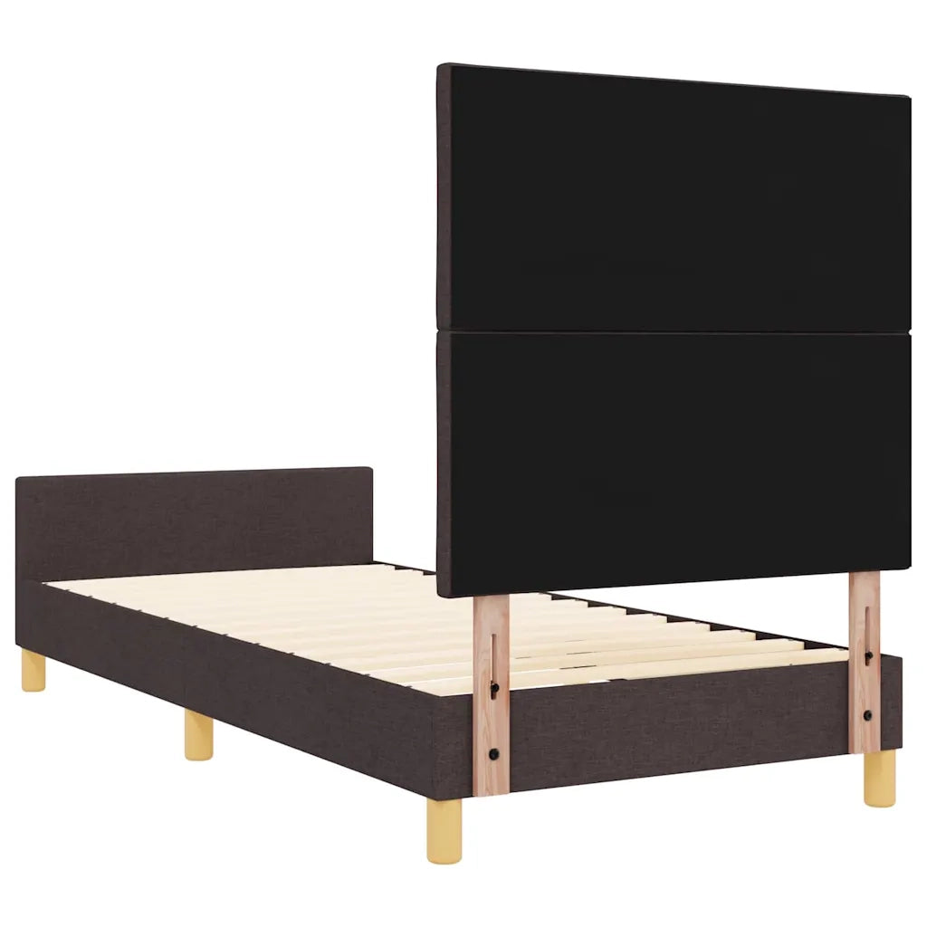 Struttura del letto Marrone scuro 90 x 190 cm Tessuto 3344770
