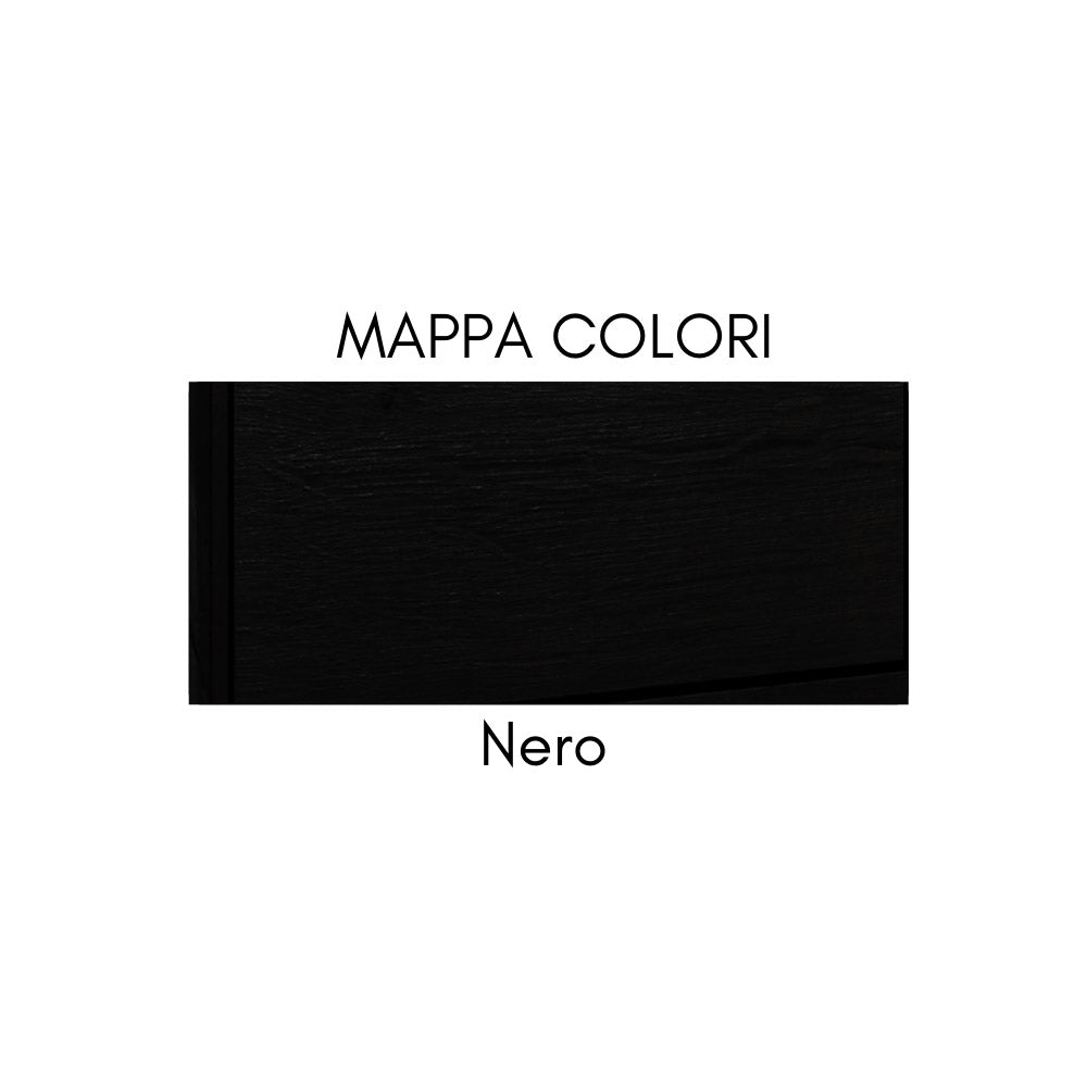 Scarpiera Salvaspazio 3 Ante a Ribalta 63x24x115 cm in Melaminico Venato a Rilievo Nero