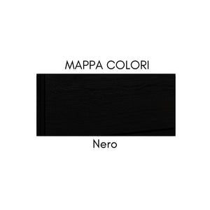 Scarpiera Salvaspazio 3 Ante a Ribalta 63x24x115 cm in Melaminico Venato a Rilievo Nero