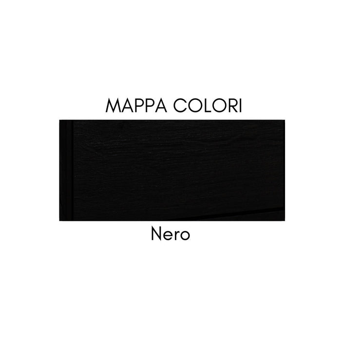 Scarpiera Salvaspazio 3 Ante a Ribalta 63x24x115 cm in Melaminico Venato a Rilievo Nero