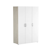 Guardaroba grande Dania, Mobile camera da letto, Cabina armadio portabiti, Armadio appendiabiti, 119x51 h185 cm, Rovere e Bianco opaco