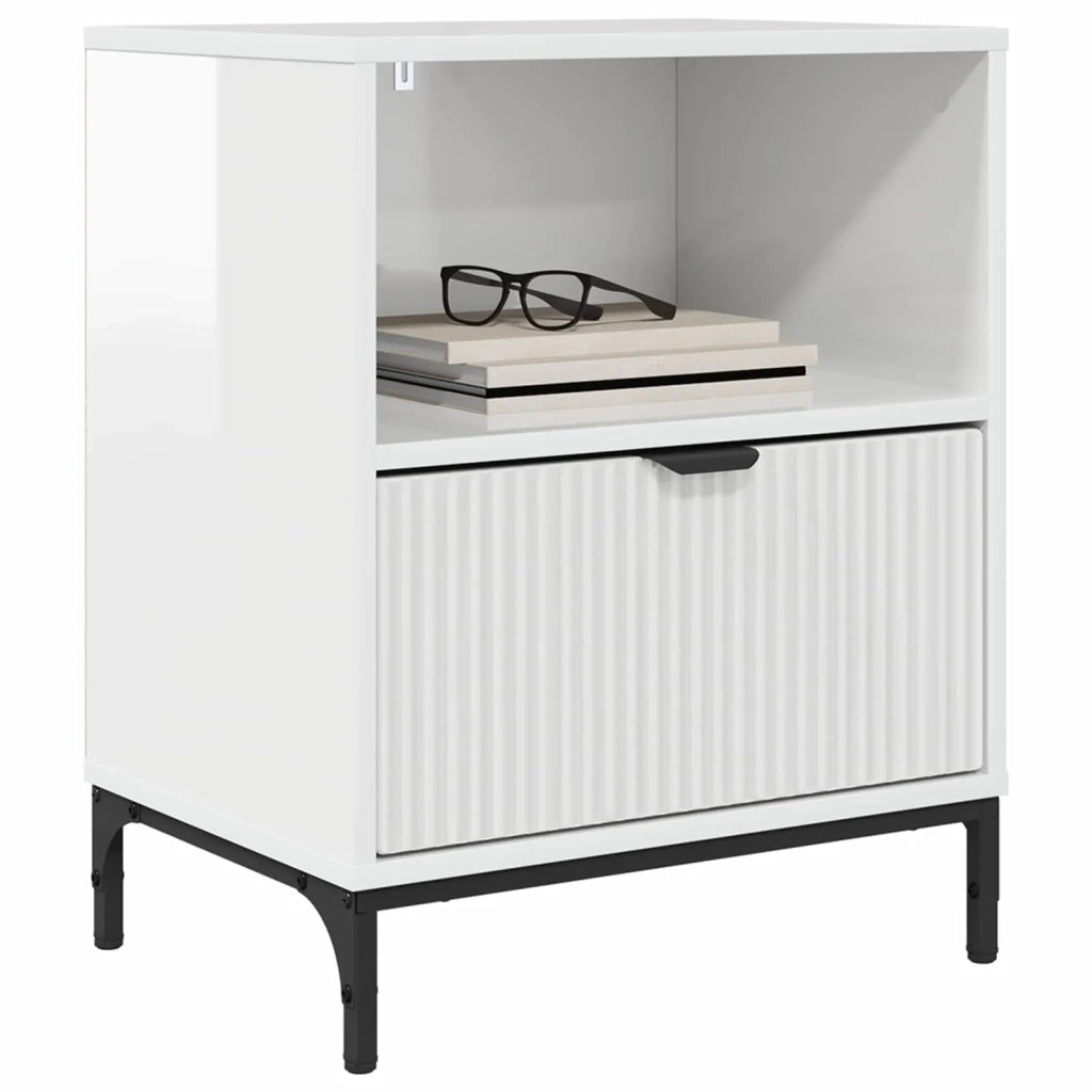 Armadio da Notte 2 pcs Bianco lucido 49 x 36 x 61 cm 883483