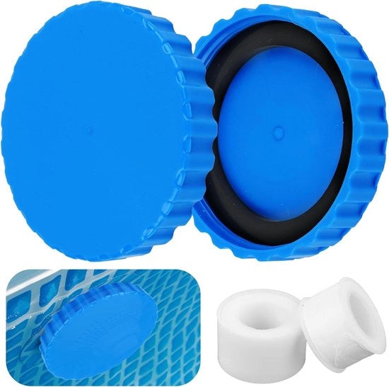 Set di coperture invernali per interruzioni di impianto di piscina, 2 pezzi con guarnizioni | Compatibile con Intex e Bestway Pool | Interruttori di impianto di piscina