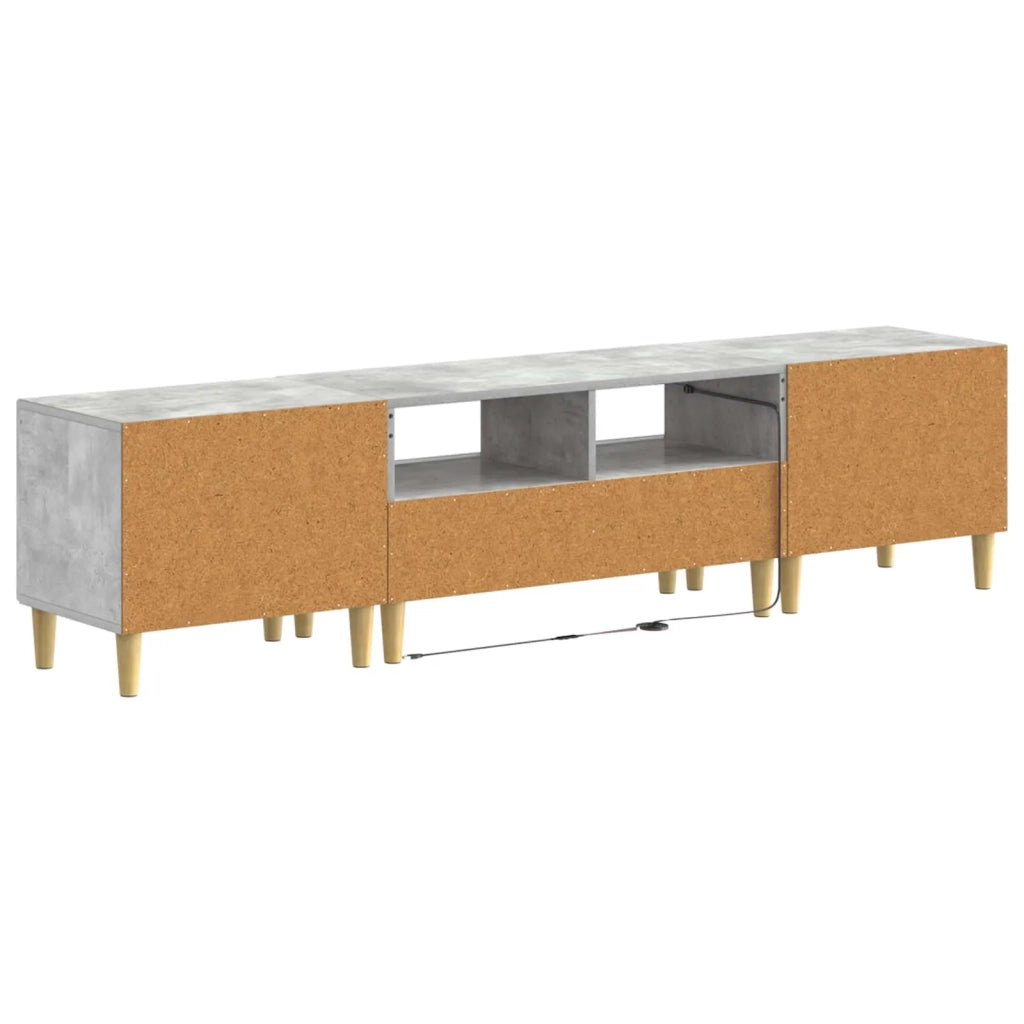 Mobile TV LED a 5 pezzi Grigio Cemento Legno ingegnerizzato 3416761