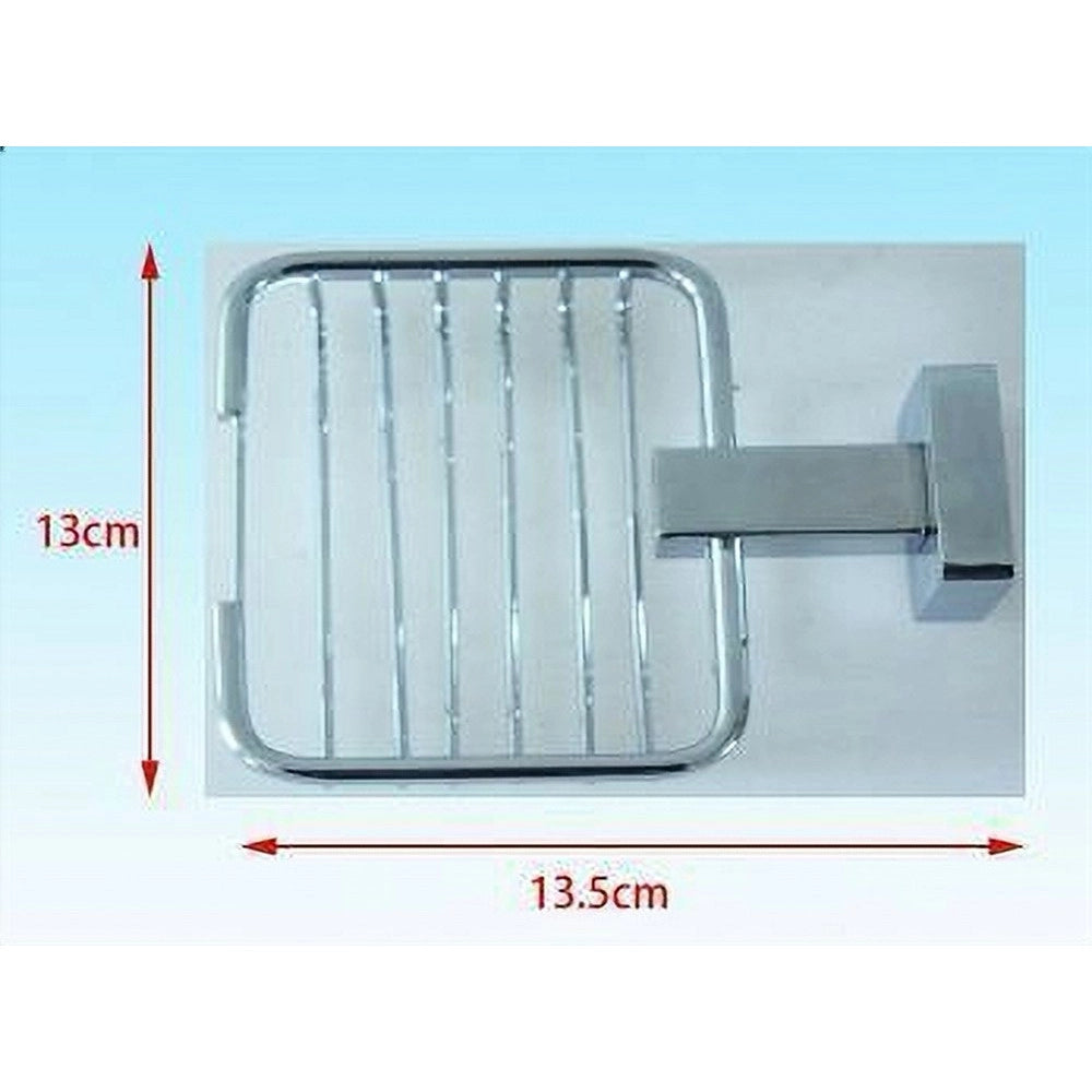 Trade Shop - Mensola Bagno Doccia Porta Sapone Saponetta Quadrata Fissaggio A Parete 52206a -