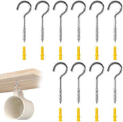 Haken a molla in acciaio inossidabile M6 - Grande formato per tende da sole, ombrelloni, ecc. (80 mm)
