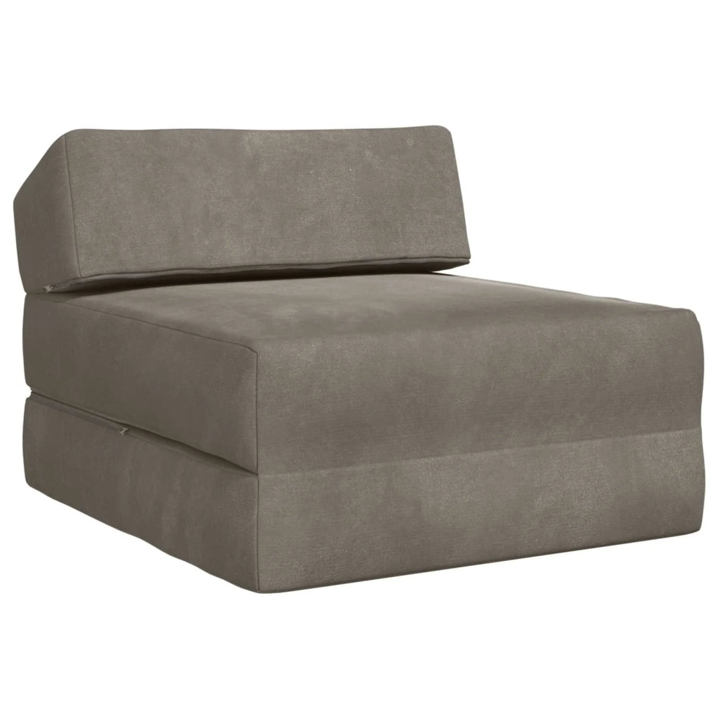 Divano Letto Pieghevole Grigio Chiaro 60 x 70 x 41 cm Tessuto 900058