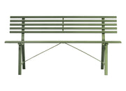 Panca da Giardino in Ferro 3 Posti 150x56x76cm Vorghini Gallipoli Verde Oliva