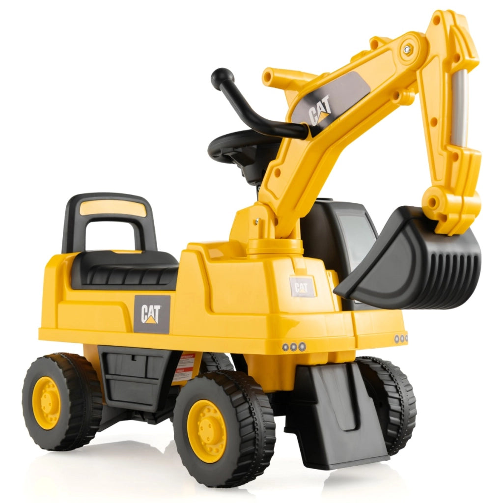 Escavatore giocattolo funzionale con benna da scavo girevole ruote antiscivolo, Escavatore per bambini Giallo-Macchinine giocattoli