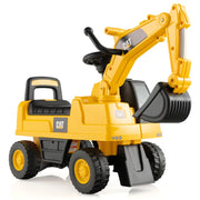Escavatore giocattolo funzionale con benna da scavo girevole ruote antiscivolo, Escavatore per bambini Giallo-Macchinine giocattoli