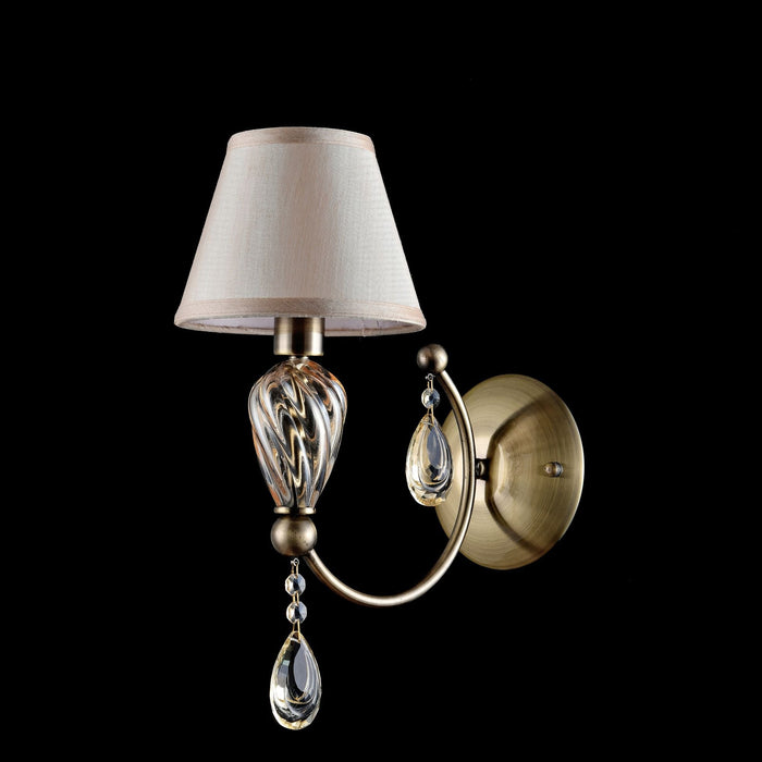 Lampada da parete Royal Classic in Metallo e Vetro Murano Bronzo