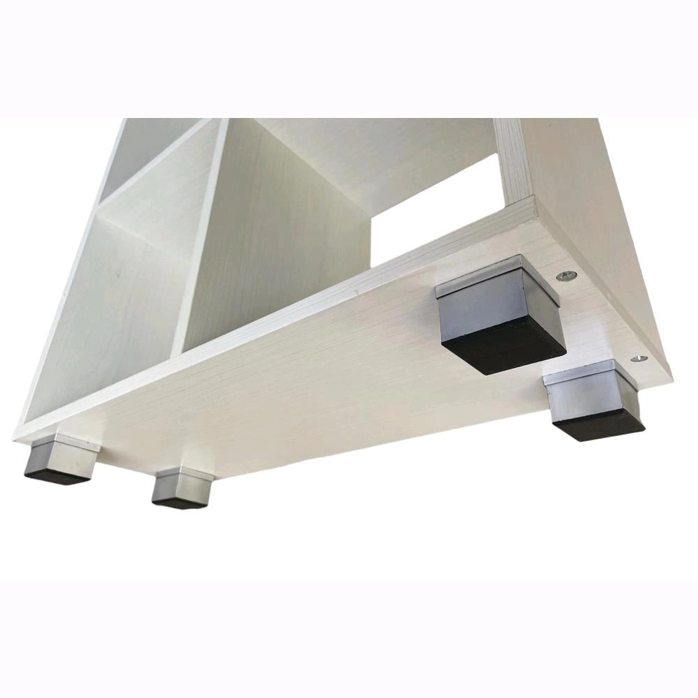 Libreria in legno Bianco nordico 60x24x68H cm Scaffale Mobiletto 4 Ripiani