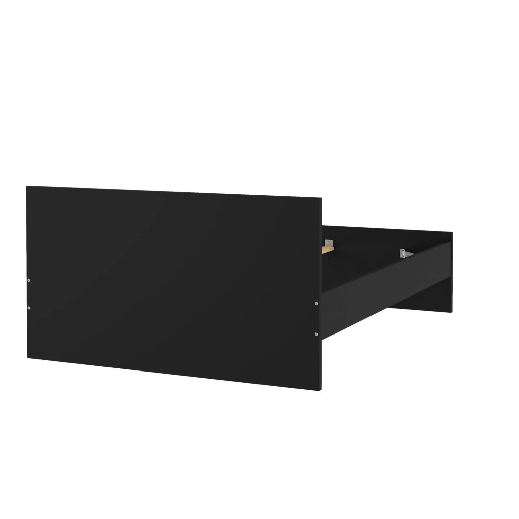 Letto piazza e mezza Gustava, Sommier per camera da letto, Giroletto per stanza, Struttura porta materasso, 197x146 h80 cm, Nero