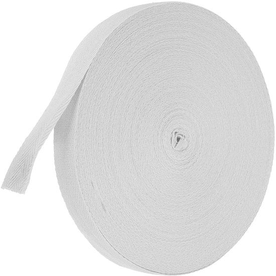 Tessuto di copertura a nastro 20 mm - Nastro di cotone singolo - Saldatura - Fai da te - Artigianato - 50 metro di rullo - Salda a caldo