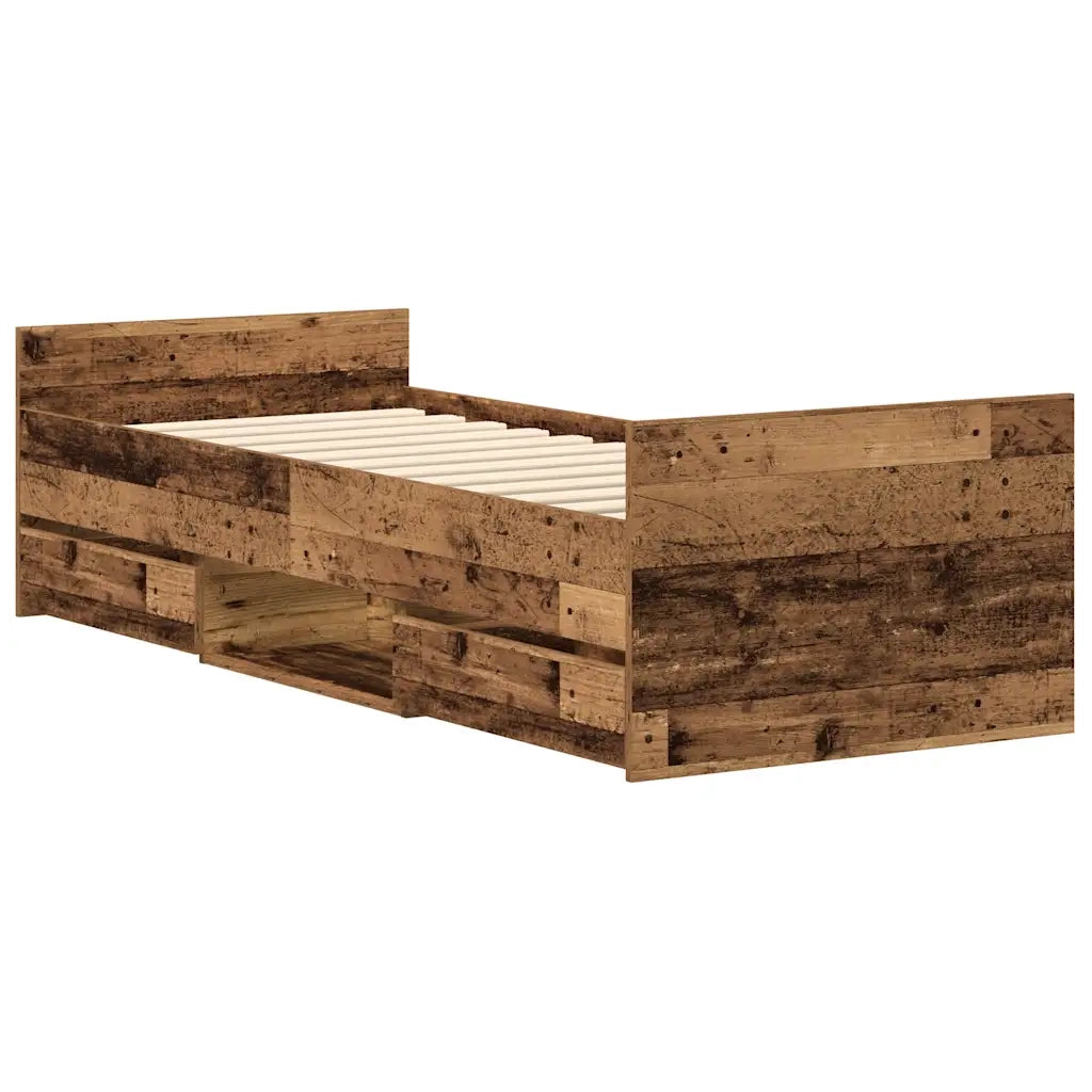 Giroletto senza Materasso Legno Antico 90x190cm in Truciolato 3328808