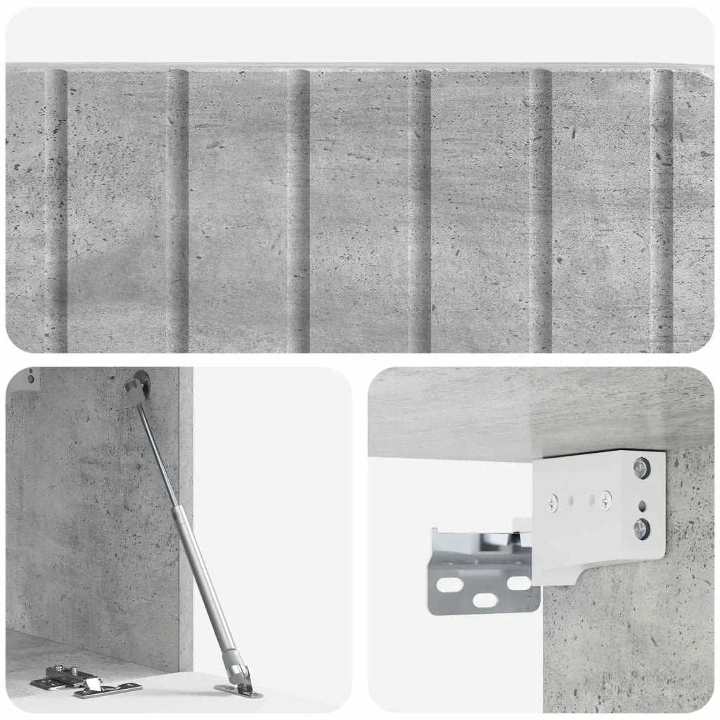 Mobile Porta TV da Muro 78,5 x 31 x 30 cm Grigio Cemento 898378
