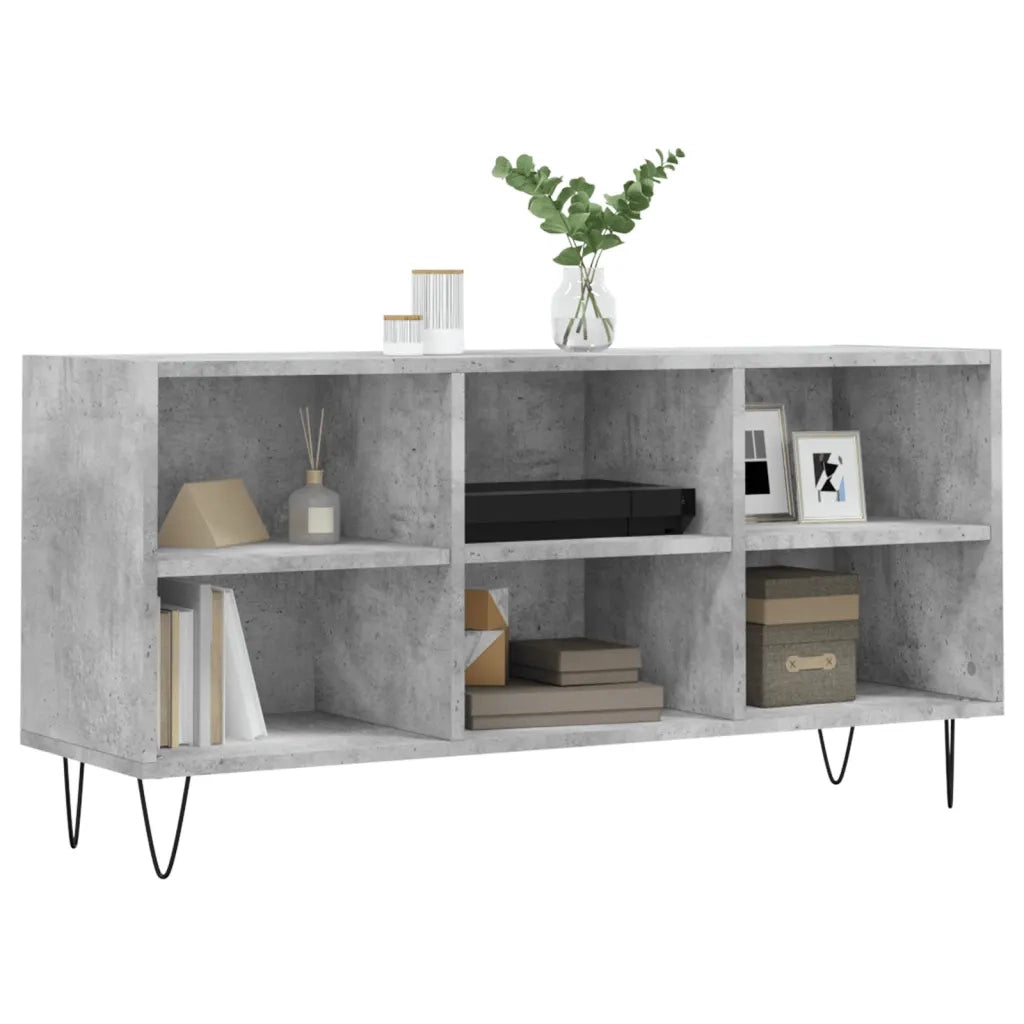 Mobile per TV Grigio Cemento 103,5x30x50 cm Legno Multistrato 826992