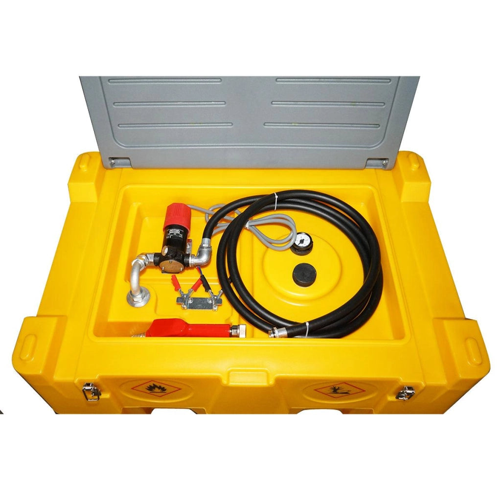Serbatoio per gasolio da 480 Litri con impianto di trasferimento 12V/200W, Portata 60 L/min., Serbatoio per Carburante Portatile