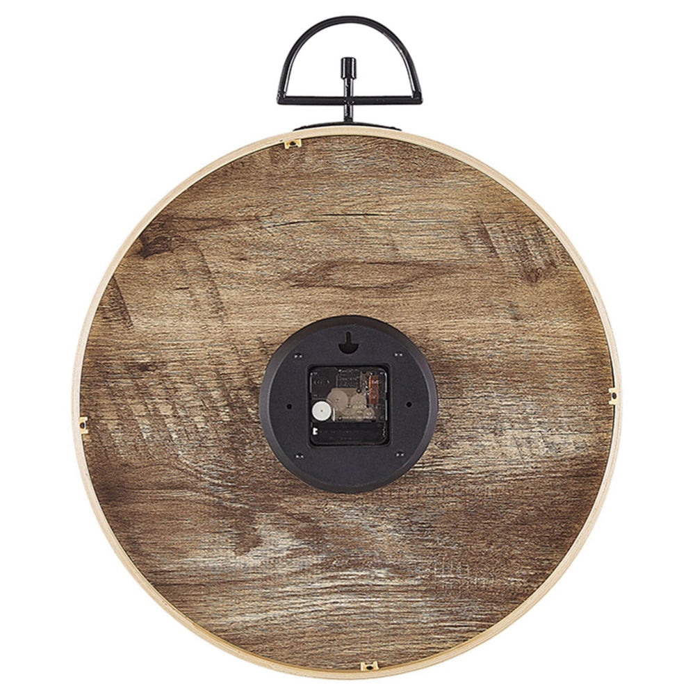 Orologio da Parete MDF Legno Chiaro Design Vintage Effetto Legno Rotondo 40 cm