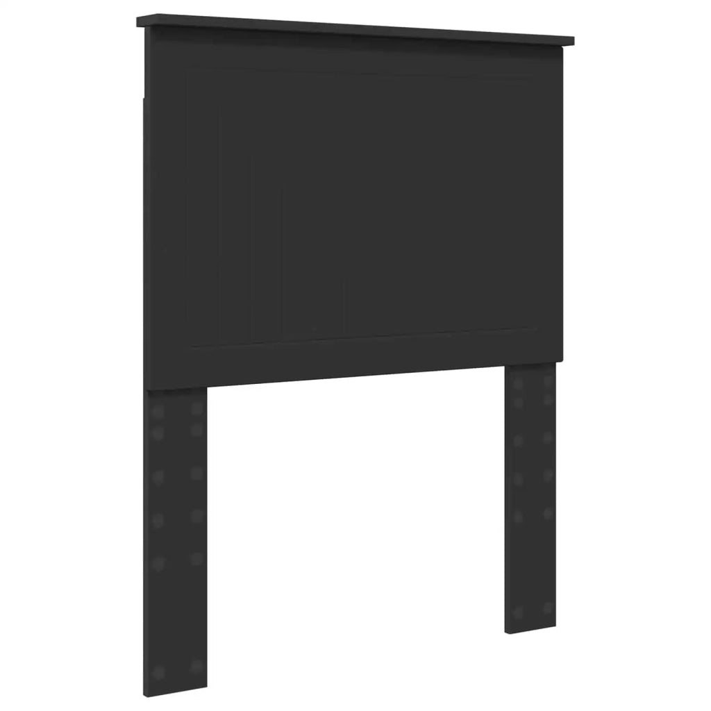 Struttura del letto con testiera Nero 75 x 190 cm Pino massello 3411074