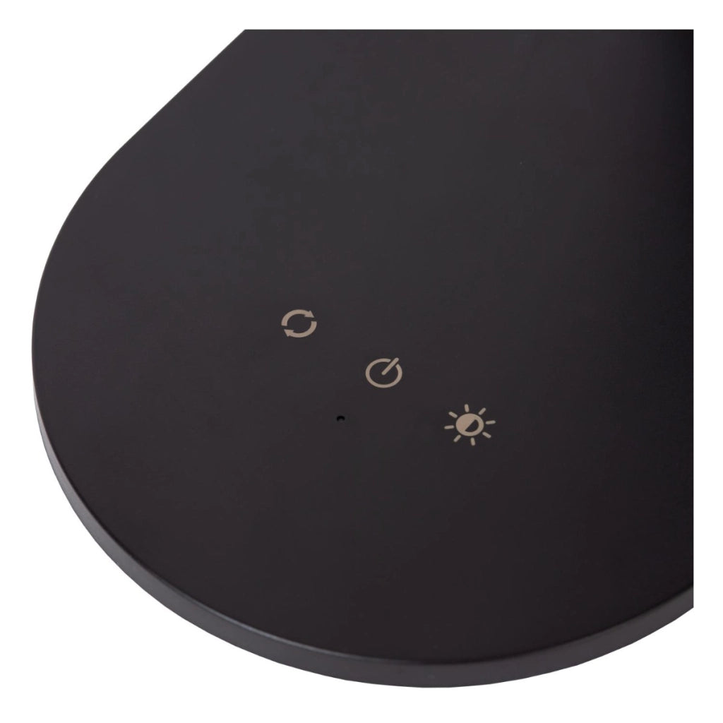 Lampada da scrivania nera LED 8W dimmer touch Lucide Aldwin