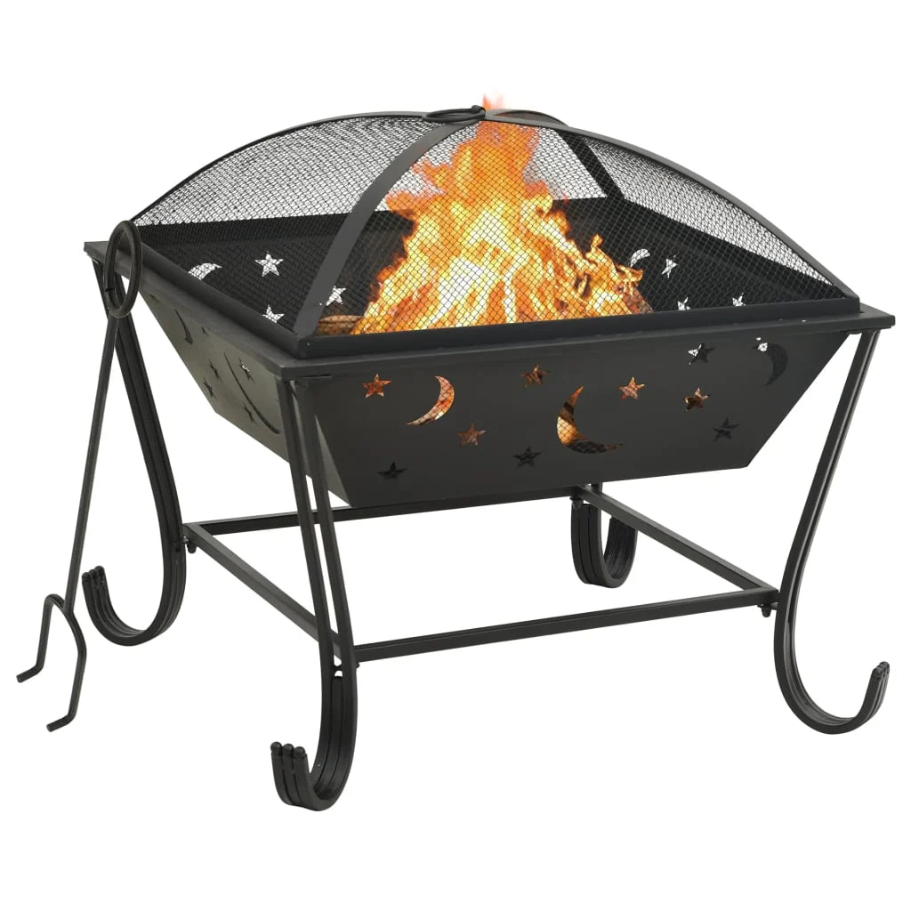 Braciere con attizzatoio 62 cm XXL acciaio 02_0005985