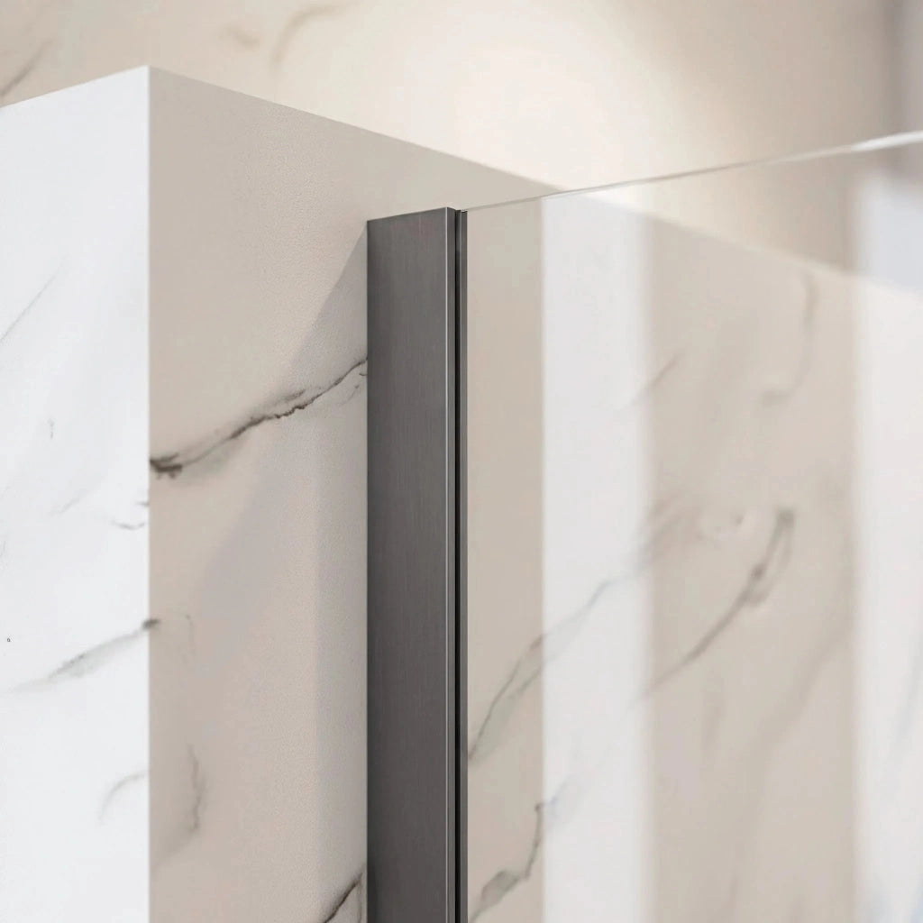 Parete Doccia Rea Flexi Transparent / Titan 80