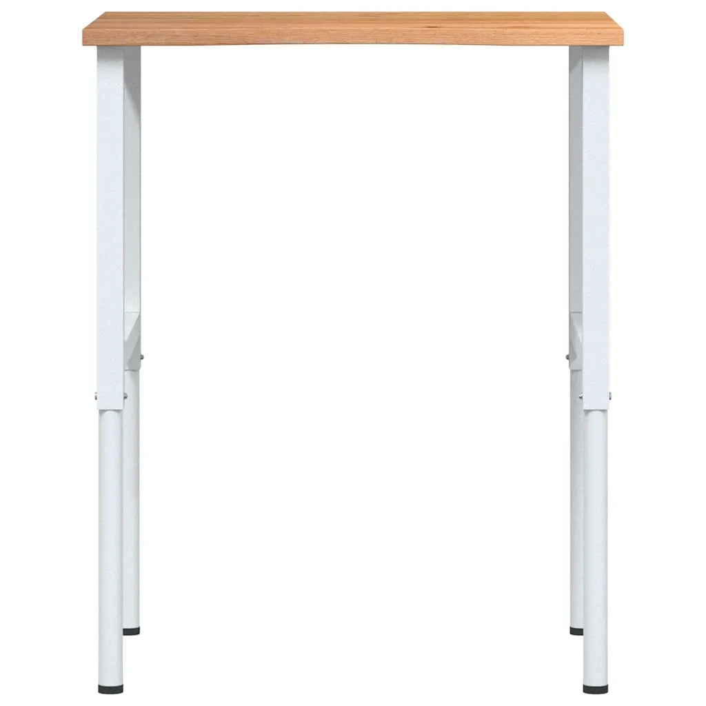 Banco Lavoro Marrone Chiaro 80x60x(71,5-98) cm Legno di Rovere