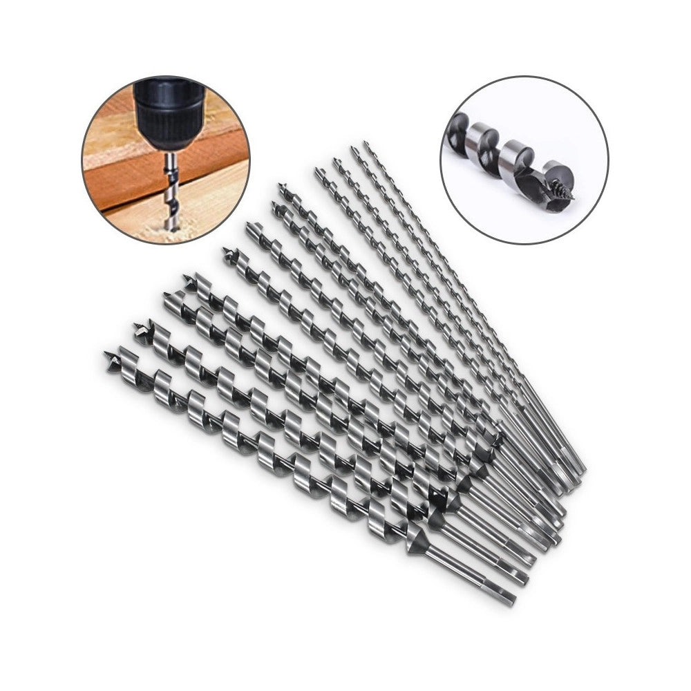 Trade Shop - Kit 6 Punte Per Trapano Tassellatore Puntale Trivella Autofilettante Legno 460m -