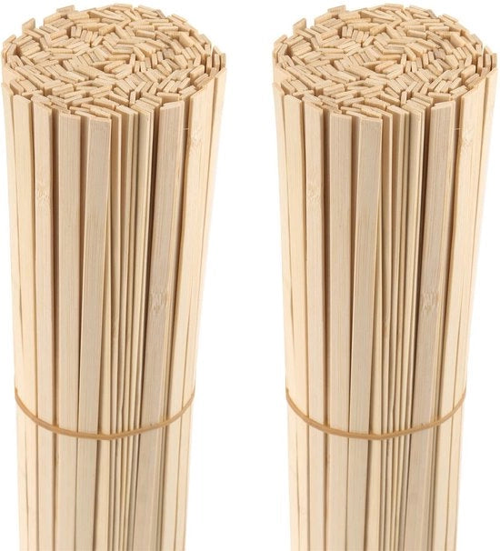 Set di Spatole in Bambù da Cucina 200 pezzi - Spatole in Legno - Spuntini da Disegno - Spuntini Artigianali - 15,5 cm - Robuste e Flessibili