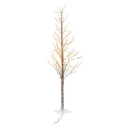 Gemini - Albero di Natale Spoglio Innevato H150 cm con 186 Luci LED