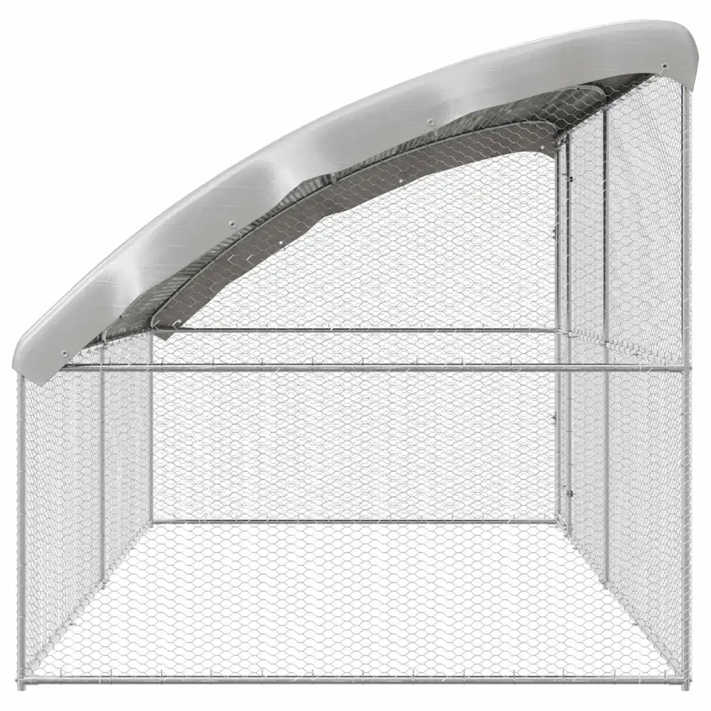 Gabbia per polli 2 pcs Argento 400 x 200 x 200 cm 3368317