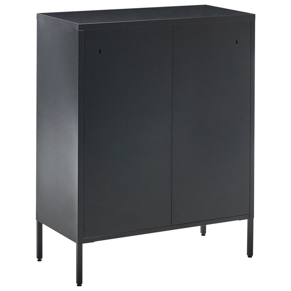 Credenza in ferro nero a 4 ante per documenti da casa