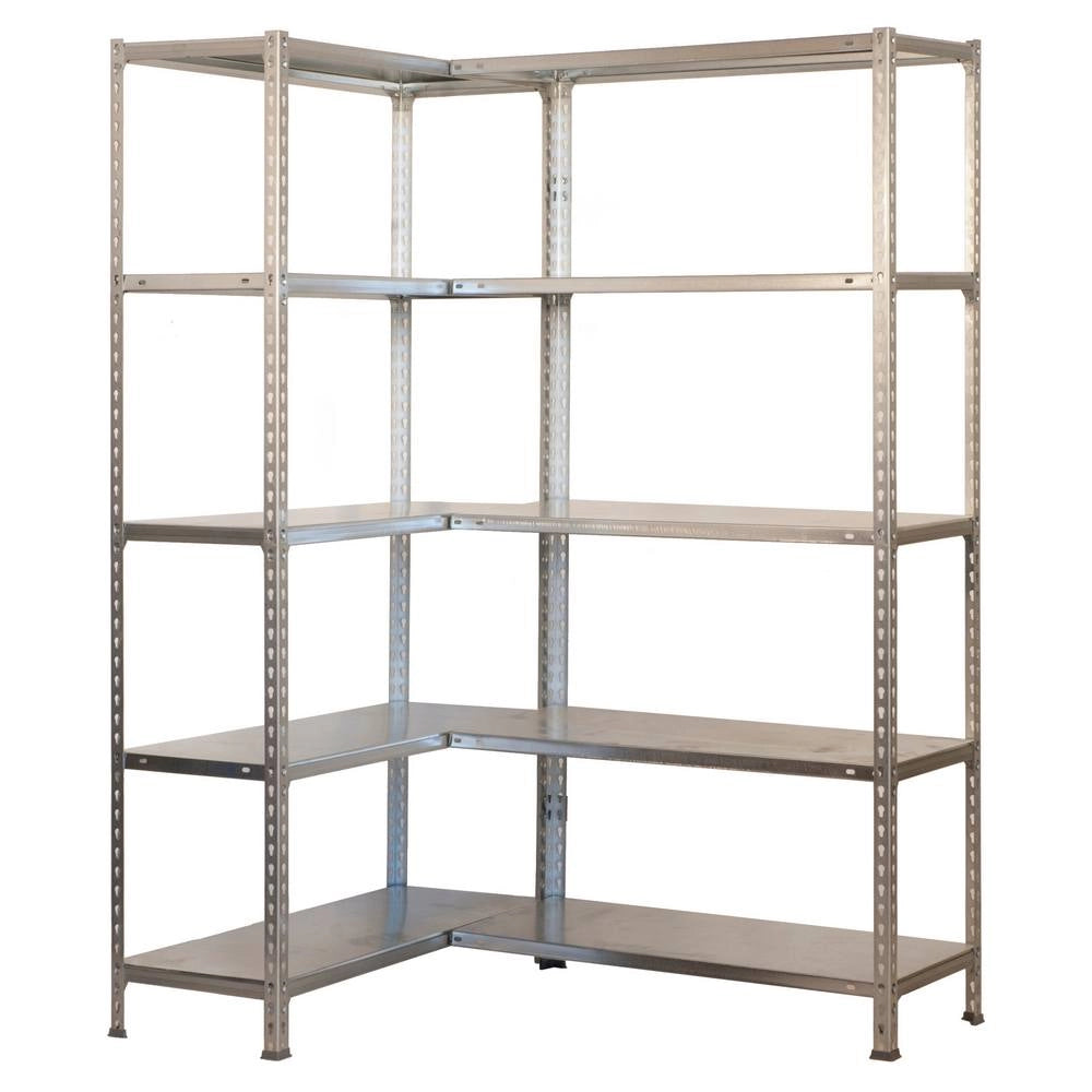 Scaffale in metallo Simon Rack senza viti colore galvanizzato 10 ripiani 1800x1000x400 mm Made in Spain