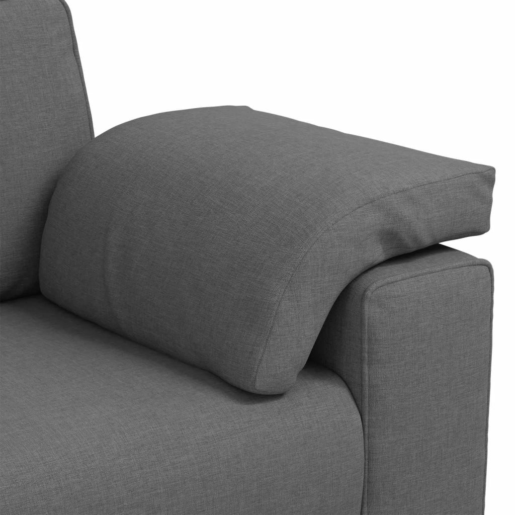 Divano a due posti Grigio scuro 180 cm Tessuto 4105228