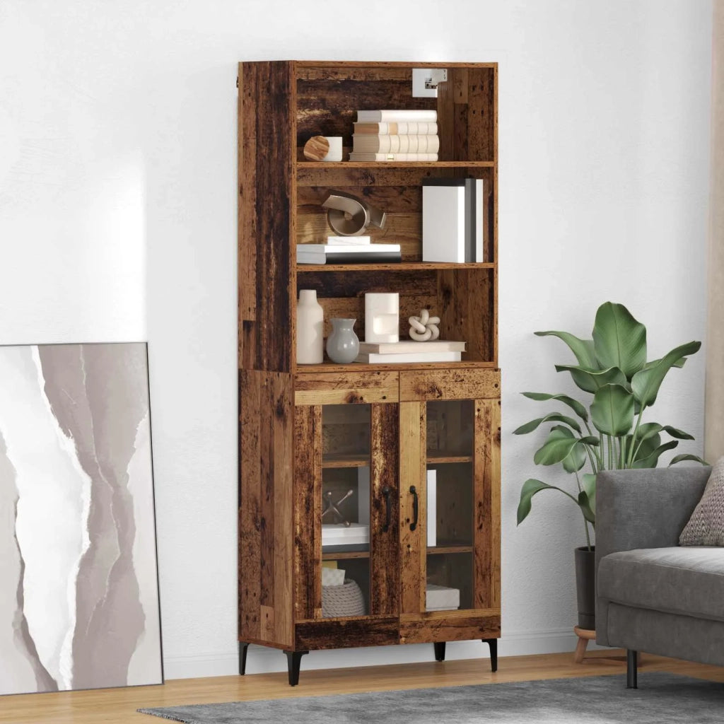 Credenza-Buffet-Armadio da cucina Legno vecchio 69,5 x 34 x 180 cm Legno multistrato 977633