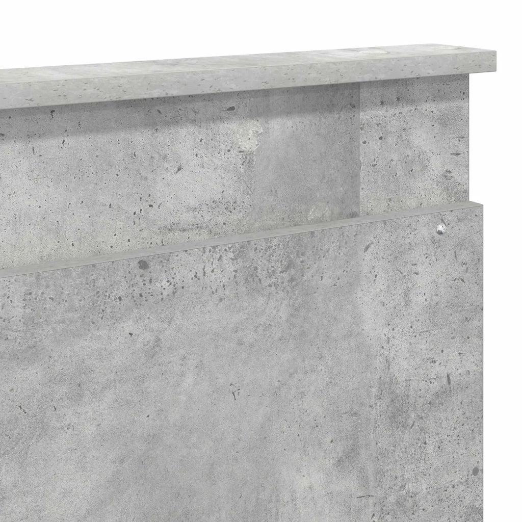 Testiera con testiera Grigio cemento 200 cm Legno multistrato 887420