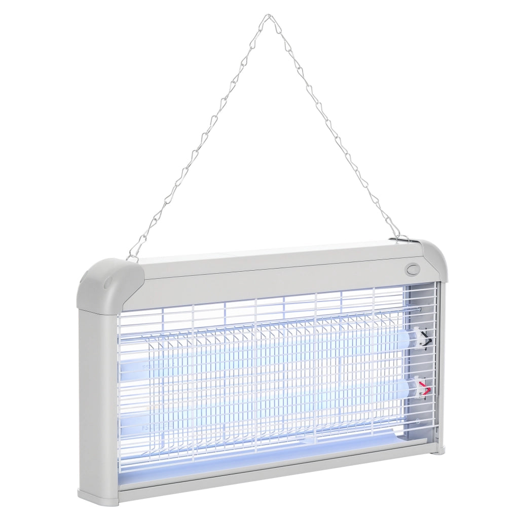 Lampada Antizanzare Elettrica 30W ¨C Xylo ¨C UV 60m2 48,5x8,5x26,5cm Grigio