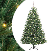 Albero di Natale Artificiale-Albero Natalizio con Rami Pieghevoli Verde 240 cm 642271