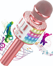 Microfono Bluetooth Senza Fili - Modulatore di Voce e 12 anni + Utilizzo - Karaoke per Bambini - Giocattolo 2+ Anni